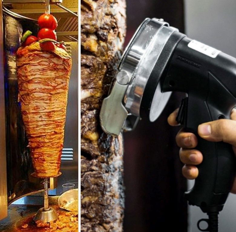 Máy cắt thịt Doner Kebab cầm tay