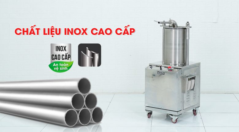 Chất liệu inox cứng cáp, bền bỉ