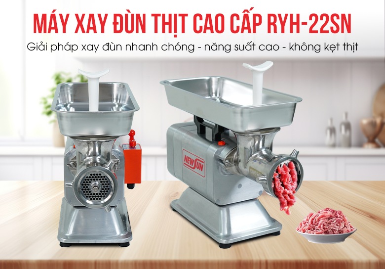 Máy xay đùn thịt RYH-22SN cao cấp - Năng suất lên đến 220kg/h Máy xay đùn thịt RYH-22SN cao cấp - Năng suất lên đến 220kg/h