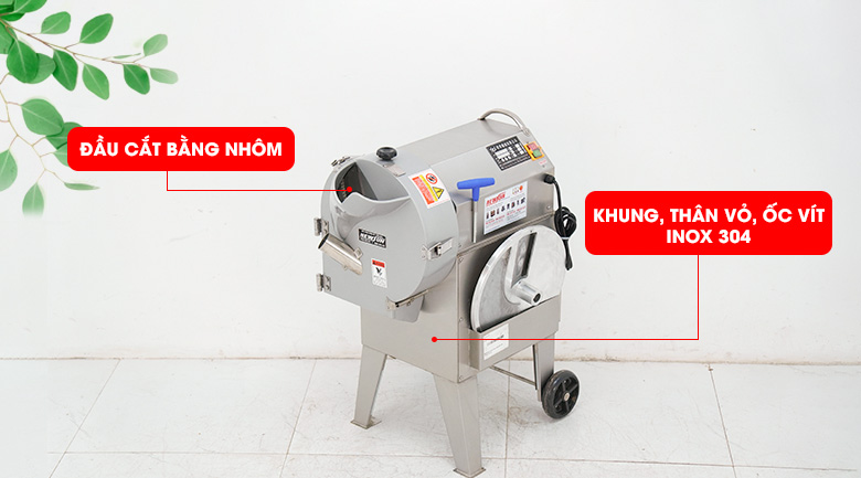 Khung máy bằng inox 304 cao cấp, có độ bền cao