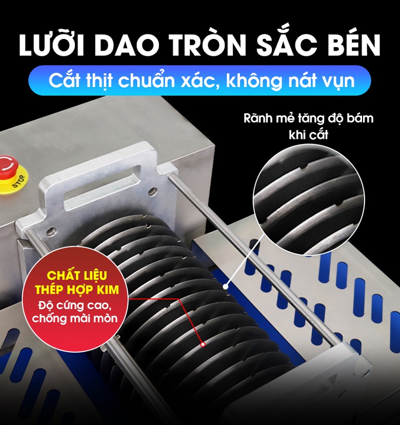Bộ dao tròn sắc bén, cắt thịt chuẩn xác, không nát vụn Bộ dao tròn sắc bén, cắt thịt chuẩn xác, không nát vụn