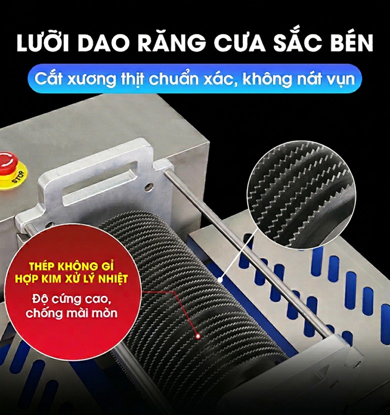 Bộ dao răng cưa sắc bén, cắt xương thịt chuẩn xác, không nát vụn Bộ dao răng cưa sắc bén, cắt xương thịt chuẩn xác, không nát vụn
