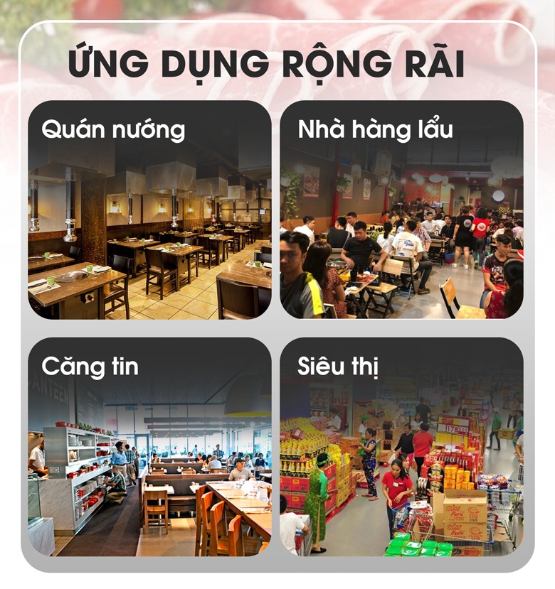 Máy thái thịt tự động MTLT320N được sử dụng rộng rãi trong nhiều cơ sở kinh doanh chế biến thịt, thực phẩm Máy thái thịt tự động MTLT320N được sử dụng rộng rãi trong nhiều cơ sở kinh doanh chế biến thịt, thực phẩm