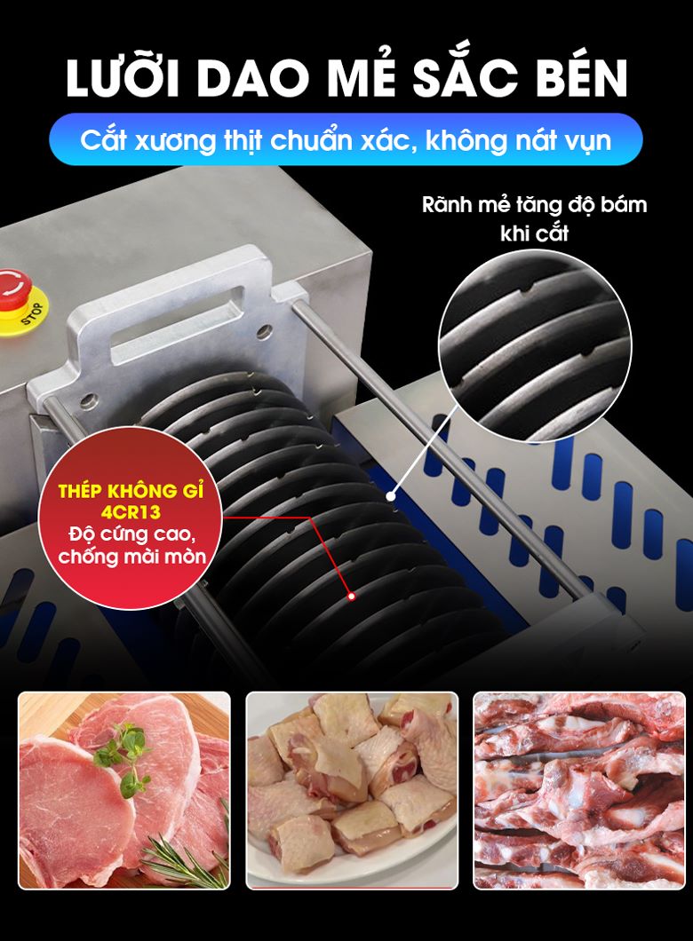 Lưỡi dao thép không gỉ 4Cr13 sắc bén – Cắt ngọt, lát đều