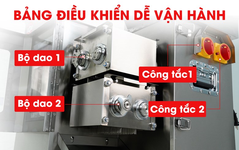 Máy cắt thịt tươi sống lát sợi MTTS-10S Điều khiển đơn giản, dễ sử dụng