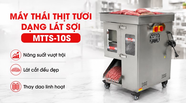 Máy cắt thịt tươi sống lát sợi MTTS-10S Máy cắt thịt tươi sống lát sợi MTTS-10S