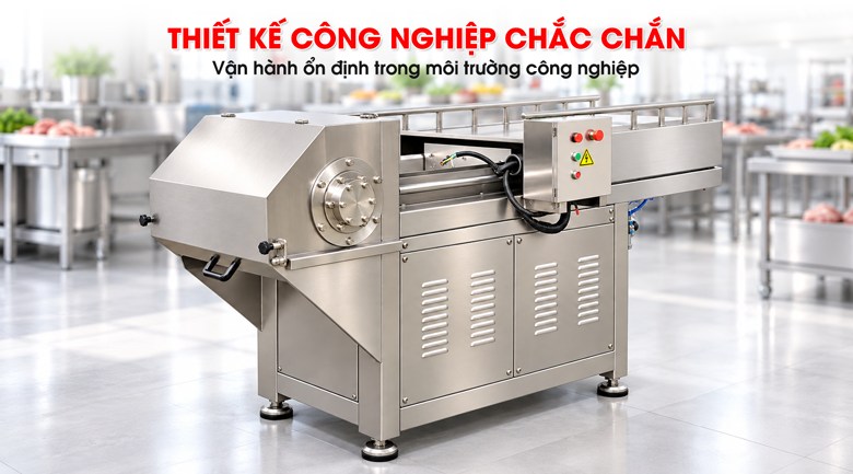 Máy chặt thịt mỡ công nghiệp QP-650 Máy sở hữu thiết kế chắc chắn, vận hành ổn định